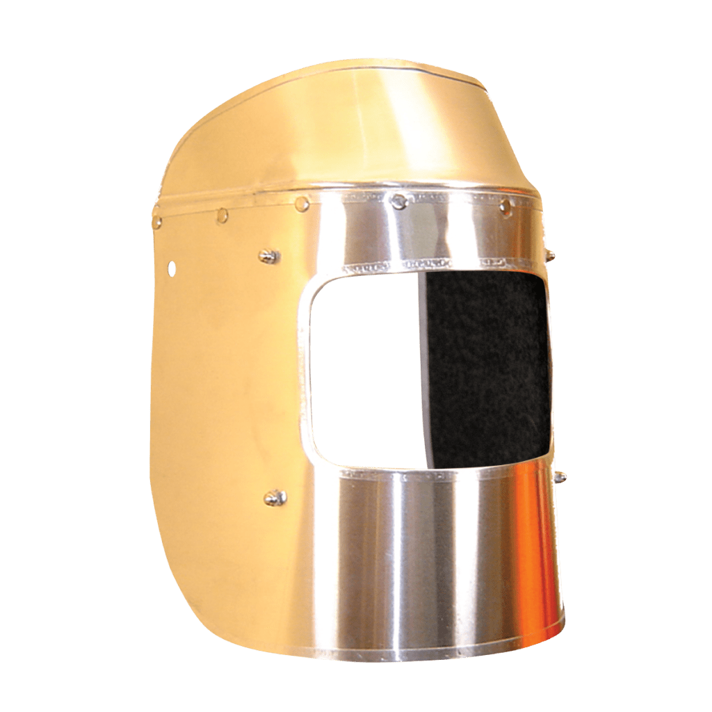 escudo em aluminio com testeira para forneiro e soldador protenge