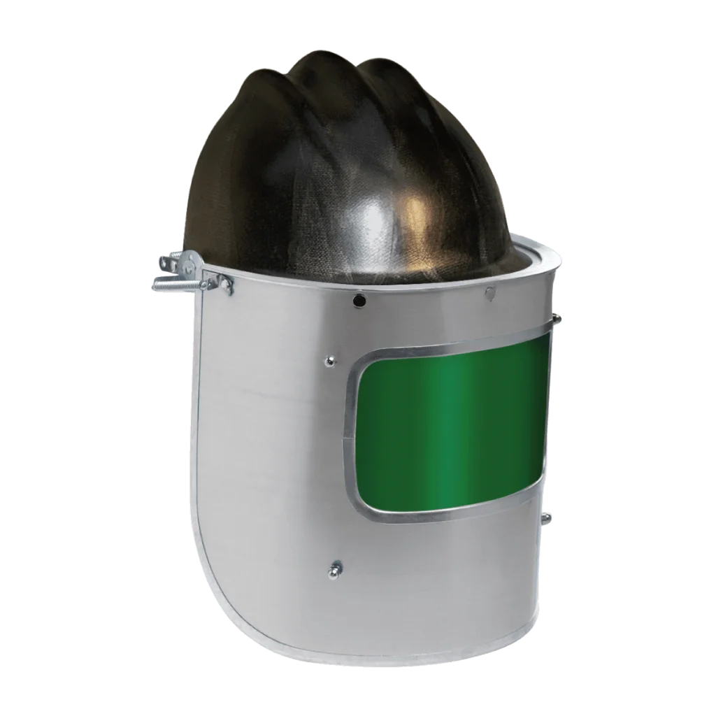 protetor facial em aluminio para forneiro e soldador protenge