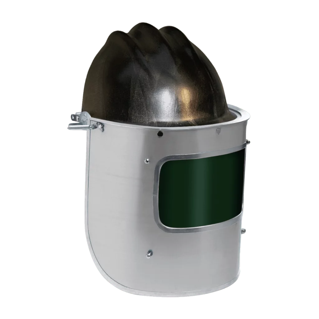 protetor facial em aluminio para forneiro e soldador protenge