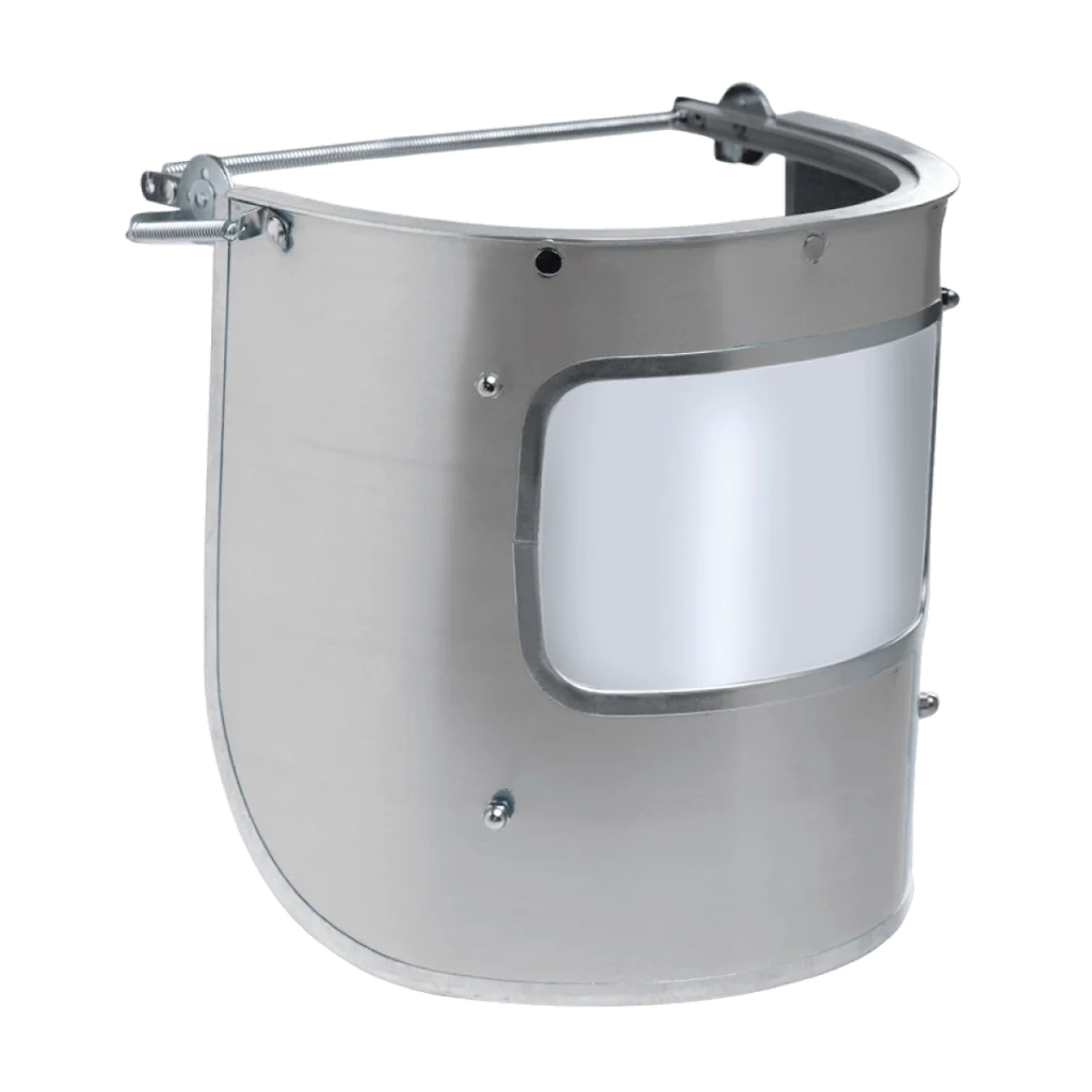 protetor facial em aluminio para forneiro e soldador protenge