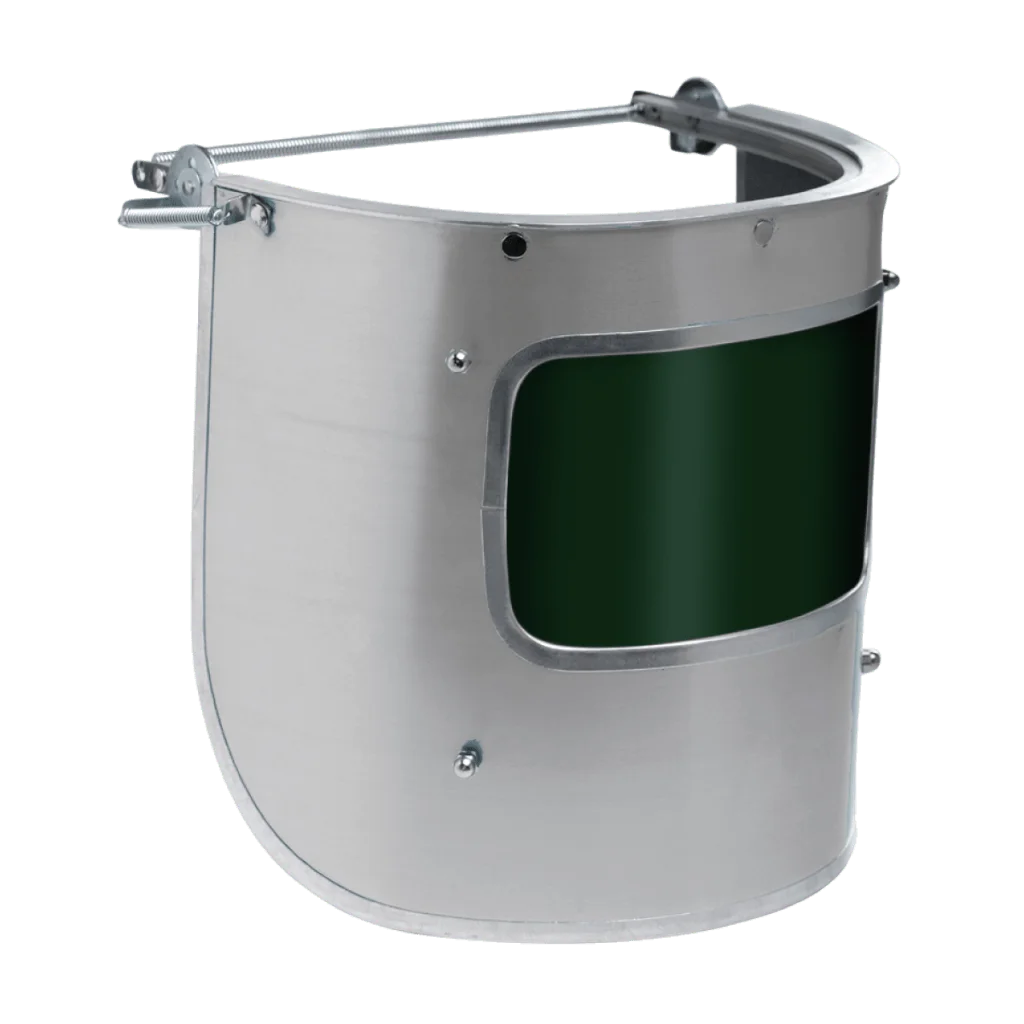 protetor facial em aluminio para forneiro e soldador protenge