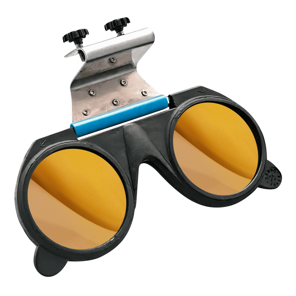 oculos basculante para capacetes lente dourada forneiro protenge